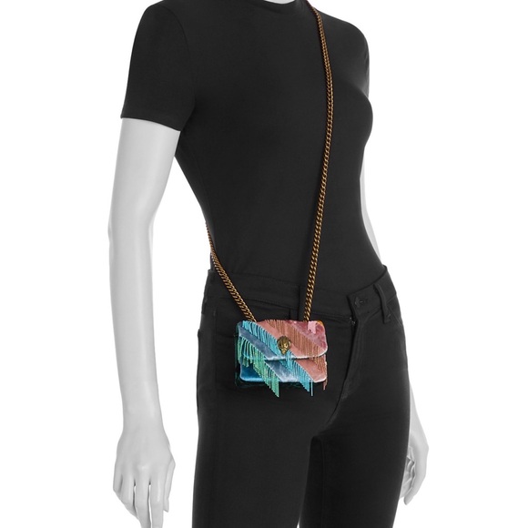 KURT GEIGER LONDON Nano
Kensington Fringes Velvet
Crossbody Bag - Picture 4 of 8